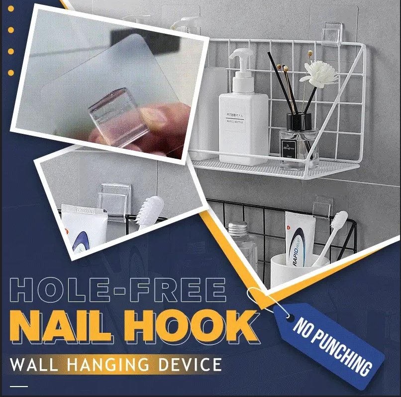 8PCS Hole-Free Nail Hook Wall Hanging Device