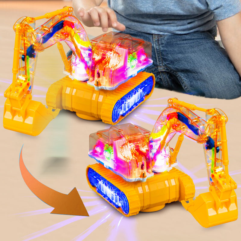 🎅Christmas present🎅Children's Toy Electric Excavator With Lights ＆ Music