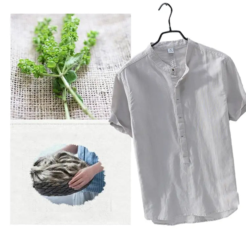 🔥 Men's New Linen Casual Short Sleeve Shirt-BUY 2 FREE SHIPPING