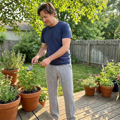 👖 Men's Casual Pants – Elastic Waist, Cotton Blend, Relaxed Fit 🍂