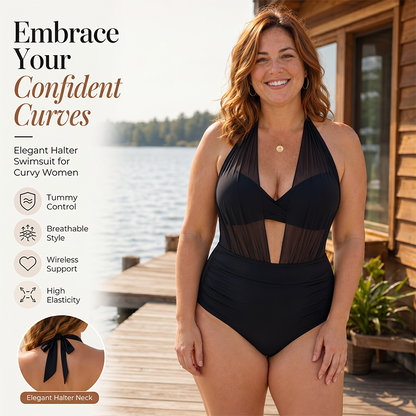 ⏳Time-Limited Special⏰Women's Tummy Control Halter Swimsuit