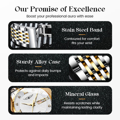 💥Men's Stainless Steel Waterproof Business Watch