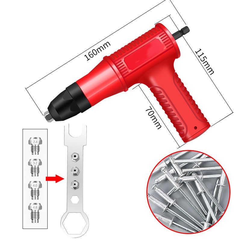 Professional Rivet Drill Head Adapter Kit