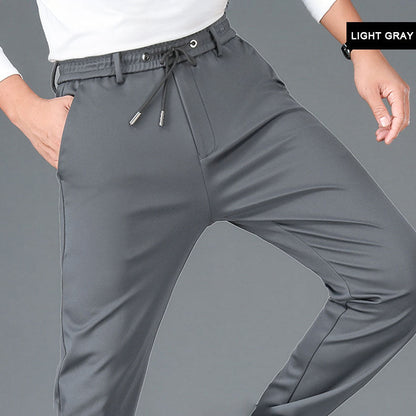 Men's Non-Iron Stretch Mercerized Cotton Casual Sports Pants