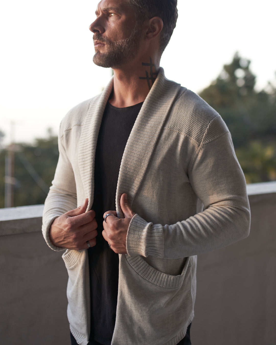 Men's Slim Cardigans With Bags