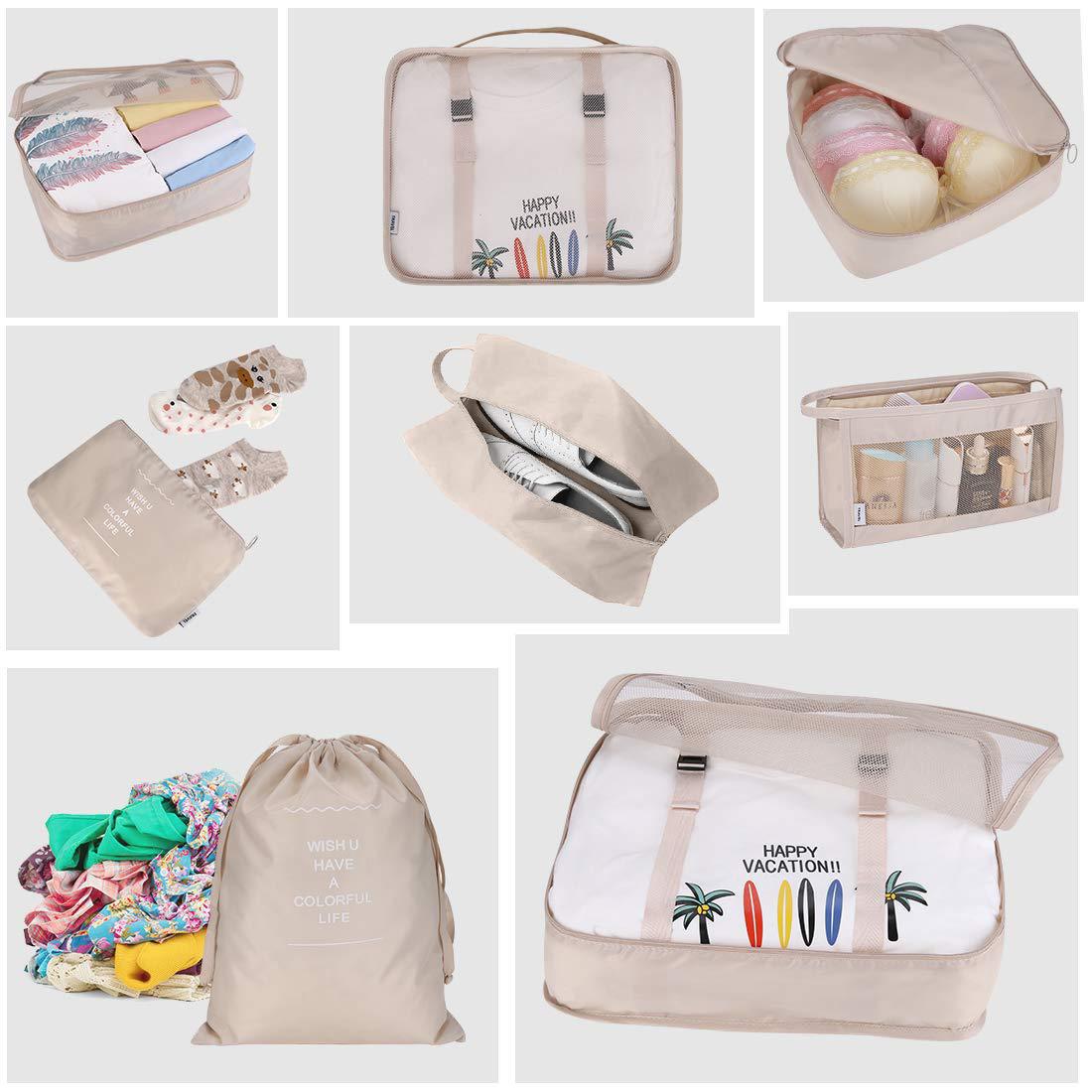 Set of 8 Travel Assortment Storage Bags