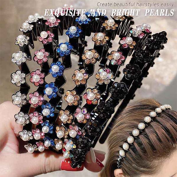 Pearl Zircon Elegant Wave Headband