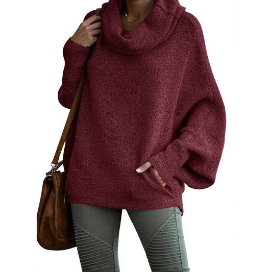 Women's Cowl-neck Sweater With Pockets