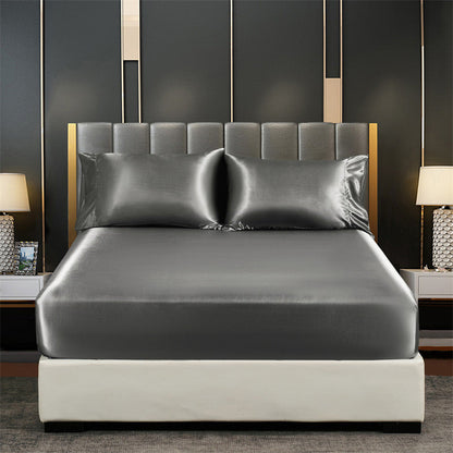 Synthetic Satin Silky Cool Bed Fitted Sheet