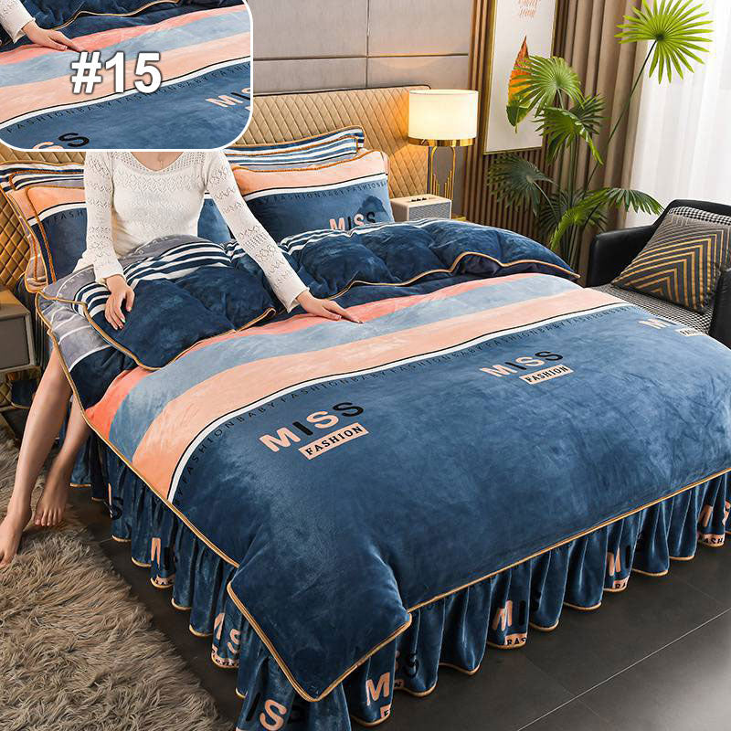 Double-Sided Warmth Moisture-Wicking 4-Piece Bed Sheet Set