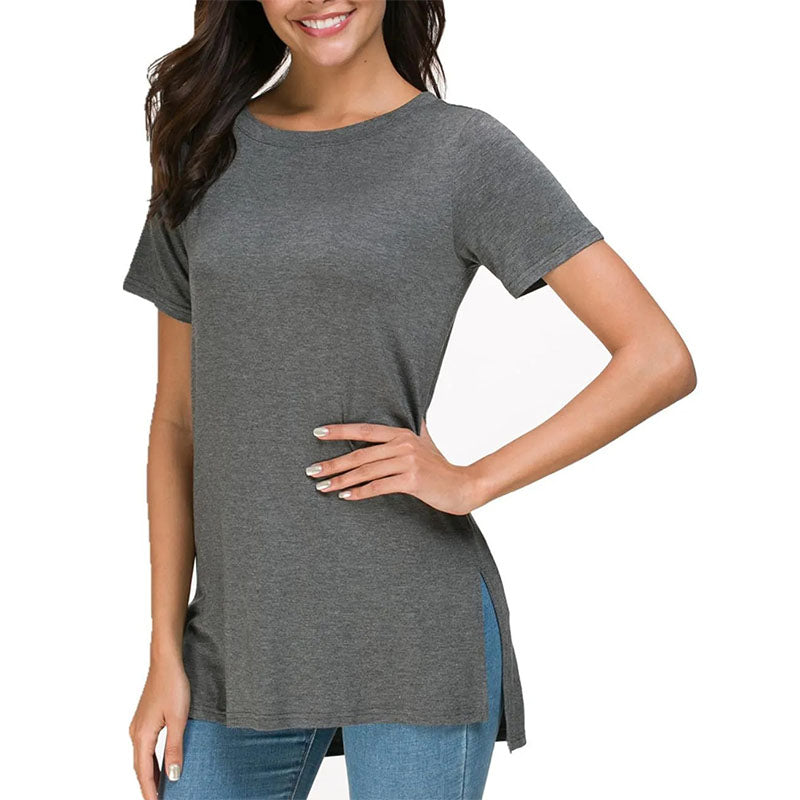 Women's Summer Casual Side Slit T-Shirt