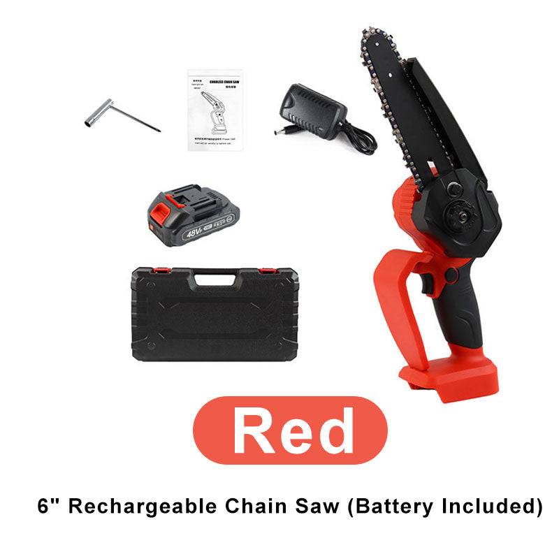 Mini 6" Rechargeable Chain Saw (Battery Included)