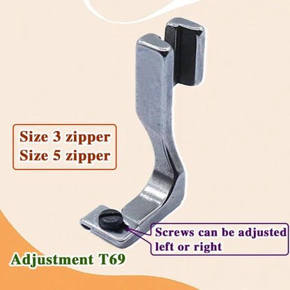 Adjustable Invisible Zipper Guide Presser Foot for Sewing Machine