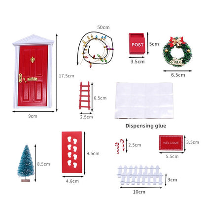 Christmas Mini Elf Door Decoration Set