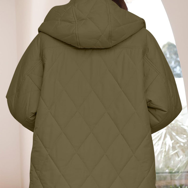 Women's Winter Trendy Lightweight Hooded Quilted Jacket