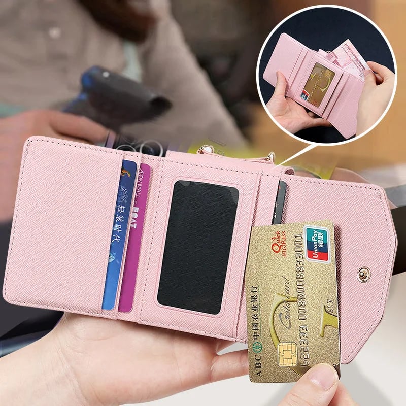 Travel Folding Wallet Case Leather Card Holder Cover for Samsung Flip3 5G/ Flip4