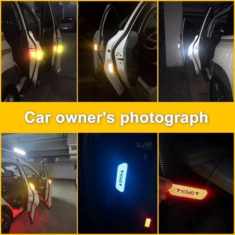 Car Anti-collision Reflective Warning Sticker (4 PCS)