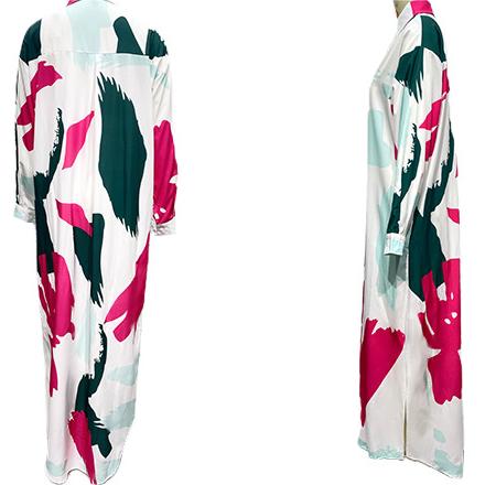 Women's Casual Printed Loose Long Dress