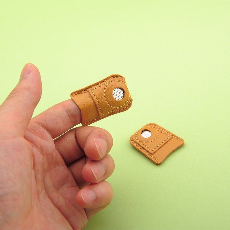 Leather Sewing Thimble Finger Cot (2pcs)