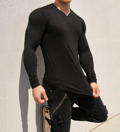 V-Neck Sports Long Sleeves