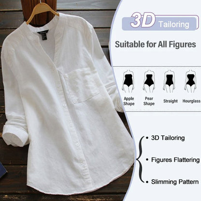 Japanese Style Handmade Linen Cotton Casual Loose Shirt（Buy 2 Free Shipping）