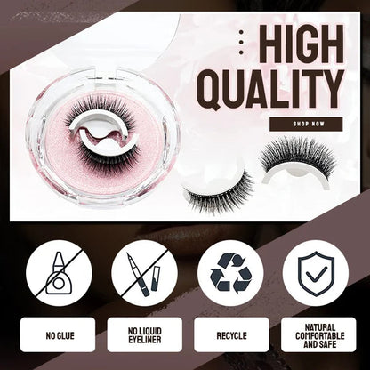 WATERPROOF ！SELF-ADHESIVE EYELASHES