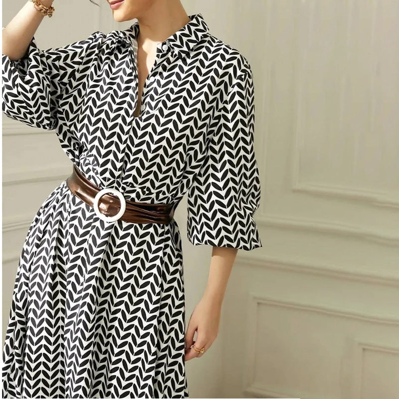 👗New Geometric Print Dress