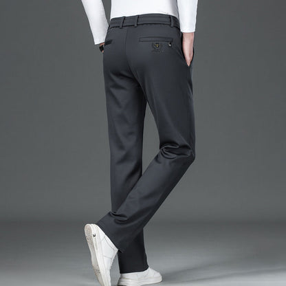 Men's Non-Iron Stretch Mercerized Cotton Casual Sports Pants