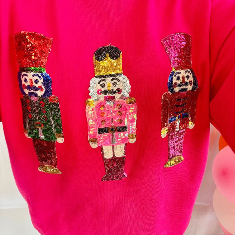 Women's Sequin Nutcracker Pullover