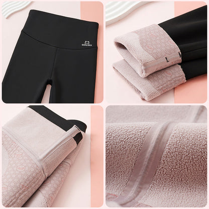 Ideal Gift - High-Waisted Butt-Lifting Faux Plush Yoga Leggings