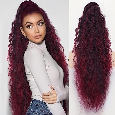 2025 HOT SALE🔥Curly Wavy Frizzy Hair Extension with Ponytail