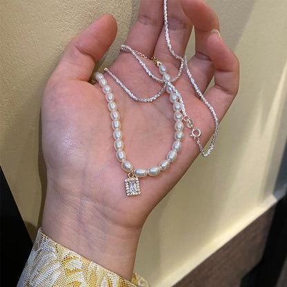 Pearl Zircon Necklace