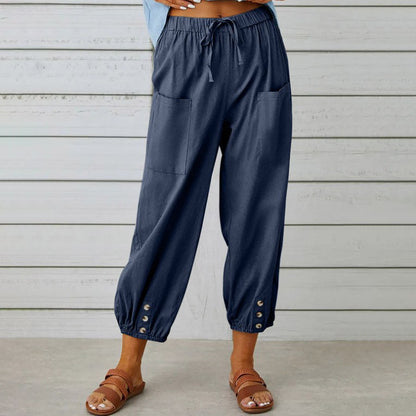 💎 2026 New Women's Summer Cotton Linen Wide-Leg Pants – Breathable, Wrinkle-Free & Relaxed Fit 🍃