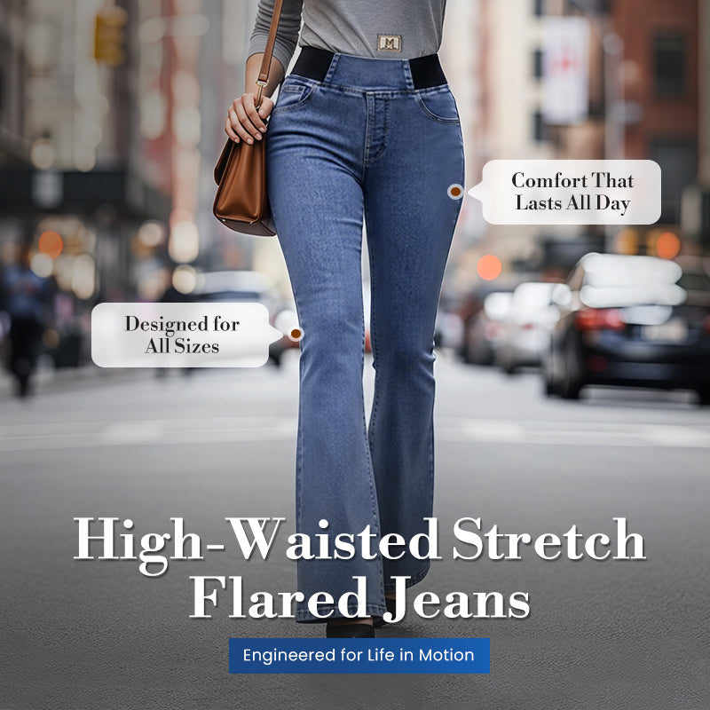 Women's High-Waist Stretch Flare Denim Jeans
