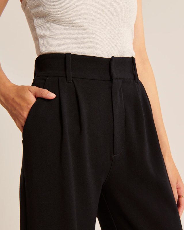 High Waist Tailored Wide Leg Pants