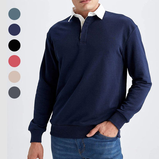 Men's Autumn Casual Long-sleeve Lapel Sweatshirt