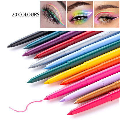 20 PCS Multi-Color Waterproof Long-Lasting Eyeliner Pencil Set