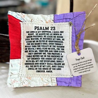 💜✝️Best Encouraged And Blessed Gift-Prayer Quilt With Cross Inside