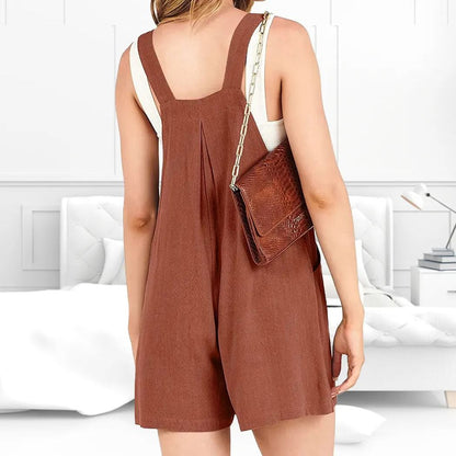 Casual Adjustable Strap Loose Bib Rompers