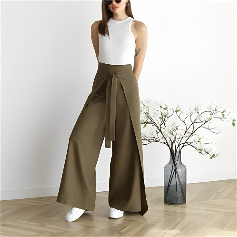 🔥Summer Sale🔥Women's Tie Knot Wide Leg Pants