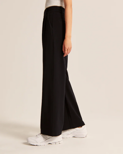 High Waist Tailored Wide Leg Pants