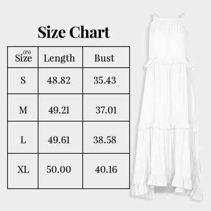 Women's Summer Casual Sleeveless Strappy Backless flounces Dress