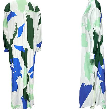 Women's Casual Printed Loose Long Dress