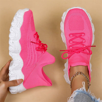 💕Women's Woven Mesh Lace-Up Fashion Sneakers