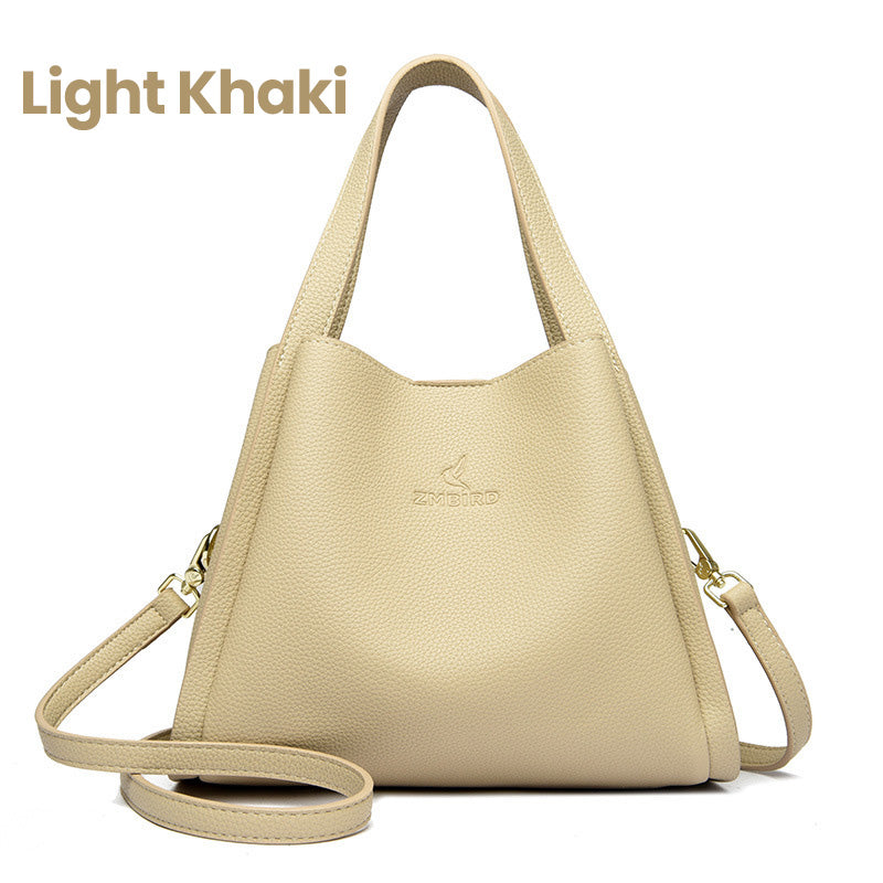 Best Gift For Her - Fashionable Classic Multi-Functional Soft Embossed Leather Bag