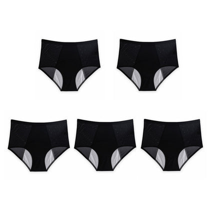 High Waist Leak Proof Ice Silk Panties Plus Size L-5XL