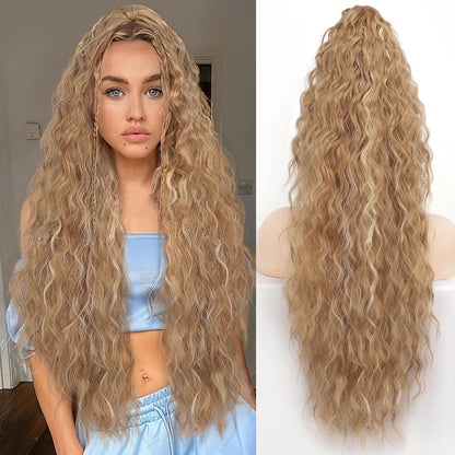 2025 HOT SALE🔥Curly Wavy Frizzy Hair Extension with Ponytail