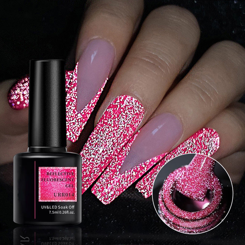 Christmas Dress Up Shiny Reflective Fluorescent Gel Nail Polish