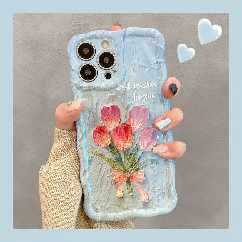 Premium Oil Painting Flower For iPhone Case