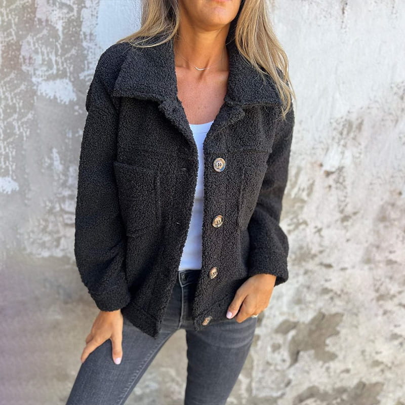 🍂Women's Warm Lapel Cropped Jacket